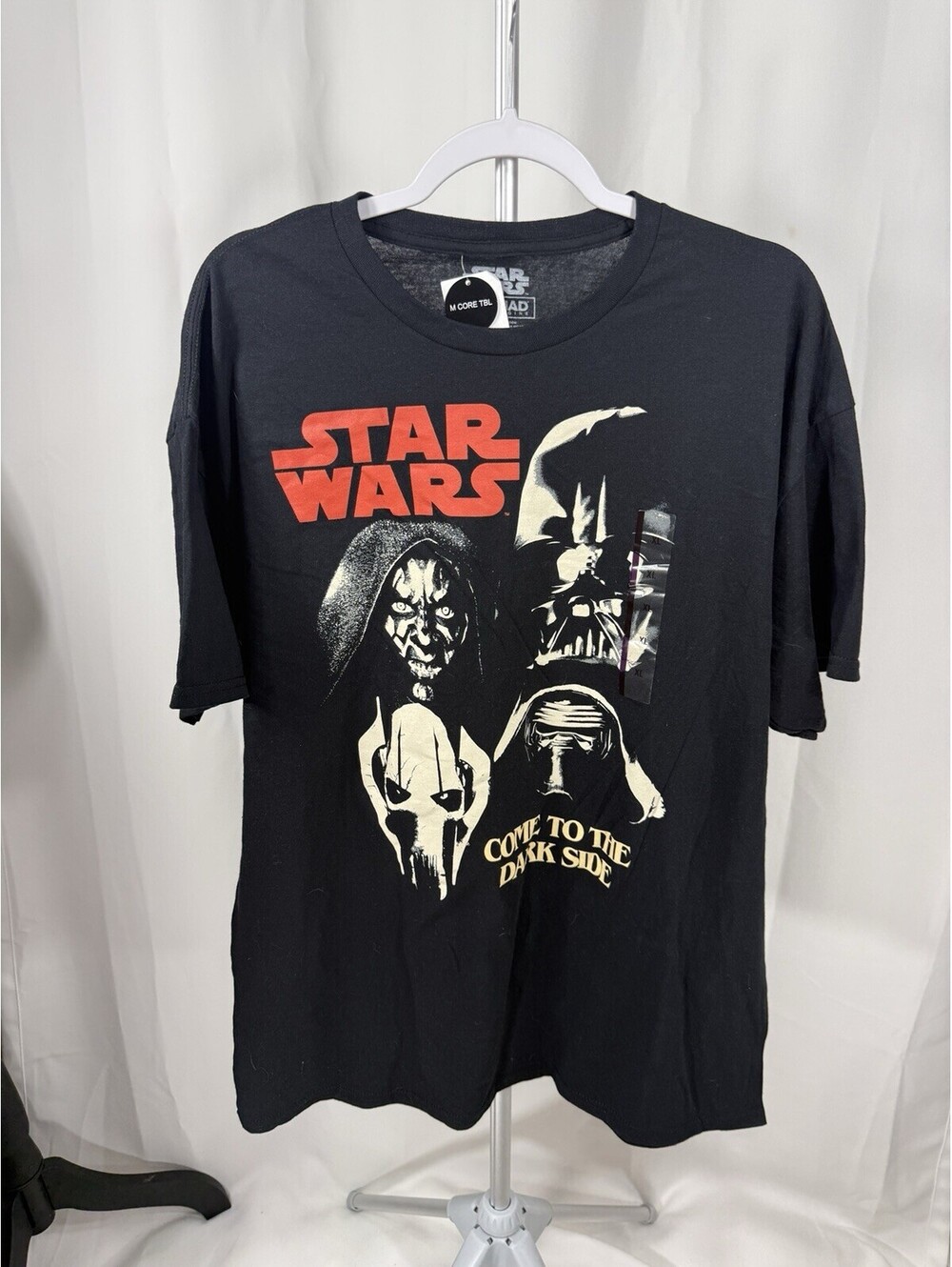 Star Wars Dark Side Shirt Mens XL Black Darth Vader Maul Kylo Ren Grievous NWT